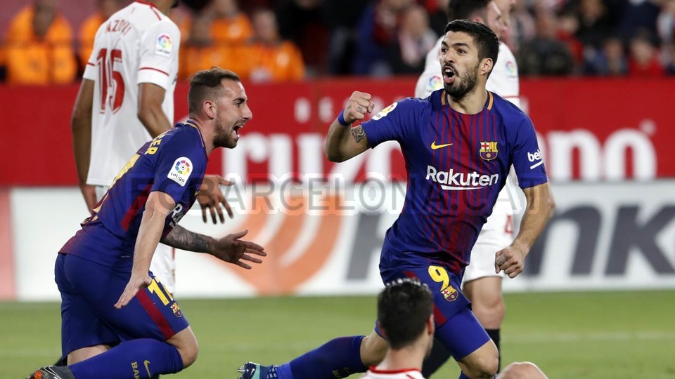 صور مباراة : إشبيلية - برشلونة 2-2 ( 31-03-2018 )  76293992
