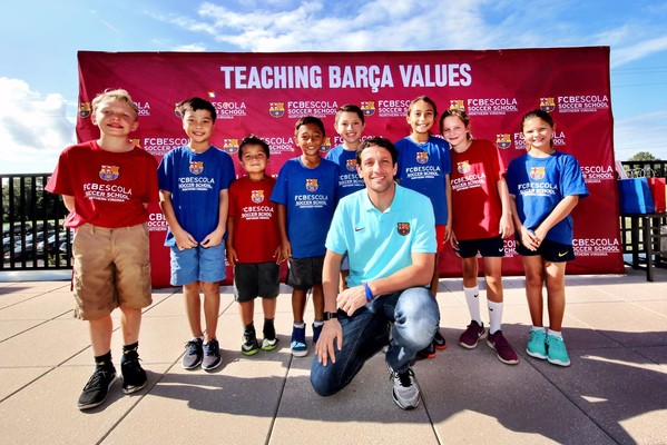 Juliano Belletti visits FCBEscola Northern Virginia