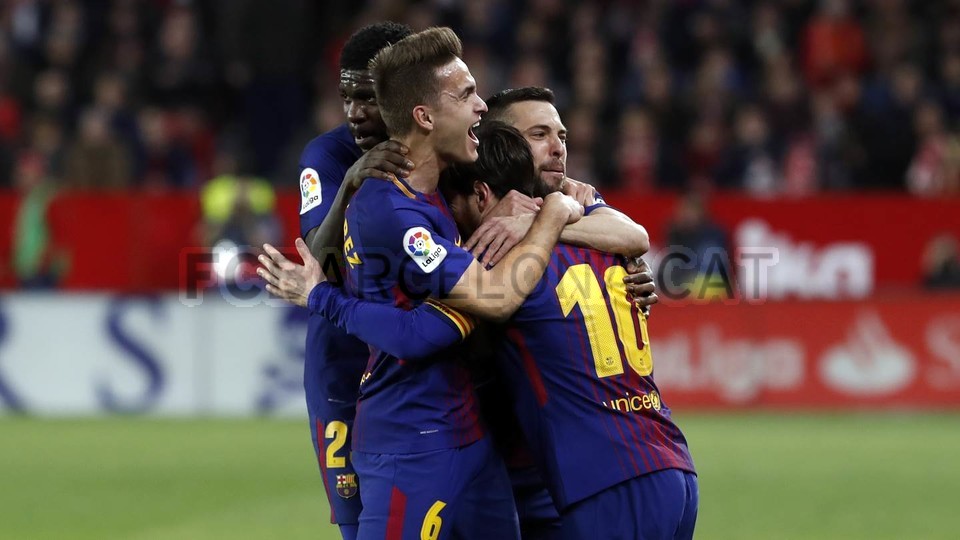صور مباراة : إشبيلية - برشلونة 2-2 ( 31-03-2018 )  76294016