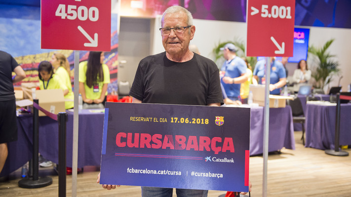 Ángel Laborda, el soci més gran en córrer la Cursa Barça CaixaBank 2018