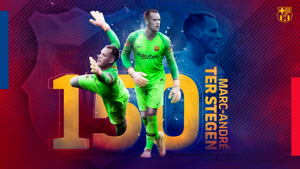 Ter Stegen reaches 150 official games for the blaugranes