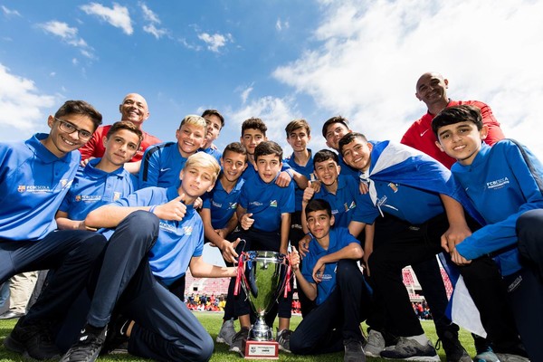 La cérémonie de clôture du tournoi de la FCBEscola 2018 (29-03-18)