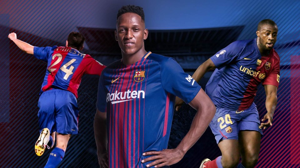 Yerry Mina será el 9º jugador que lucirá el 24 en el Barça