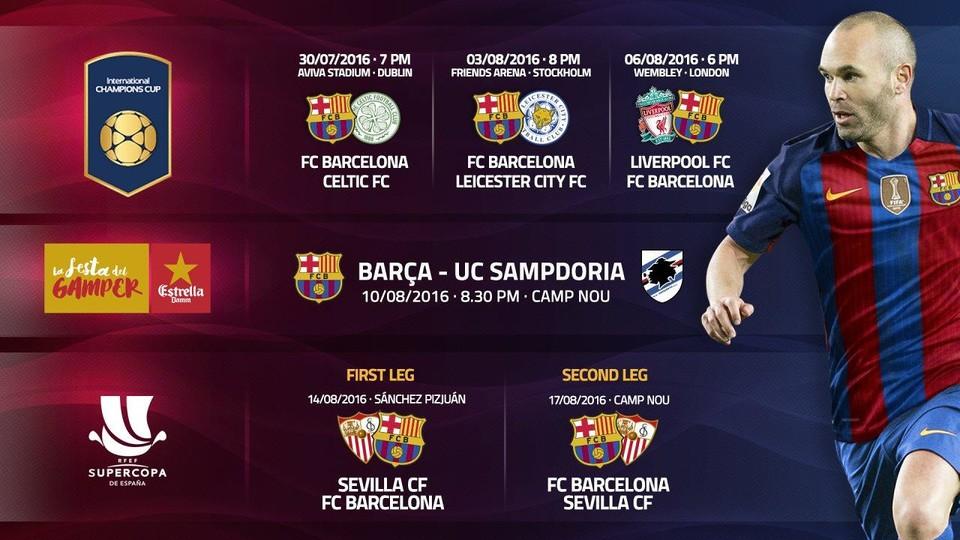 FC Barcelona's Pre-season Schedule - FC Barcelona