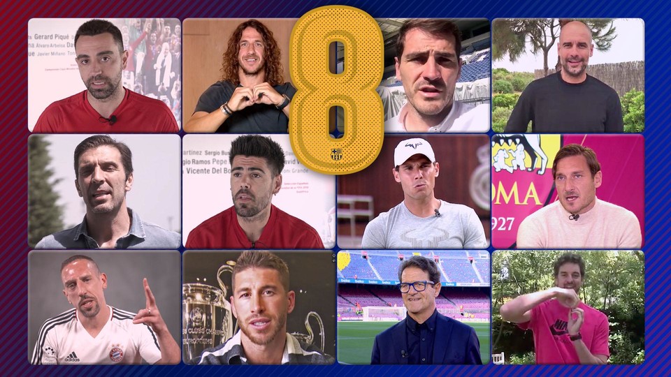 the legends of sport pay tribute to andrés iniesta fc barcelona