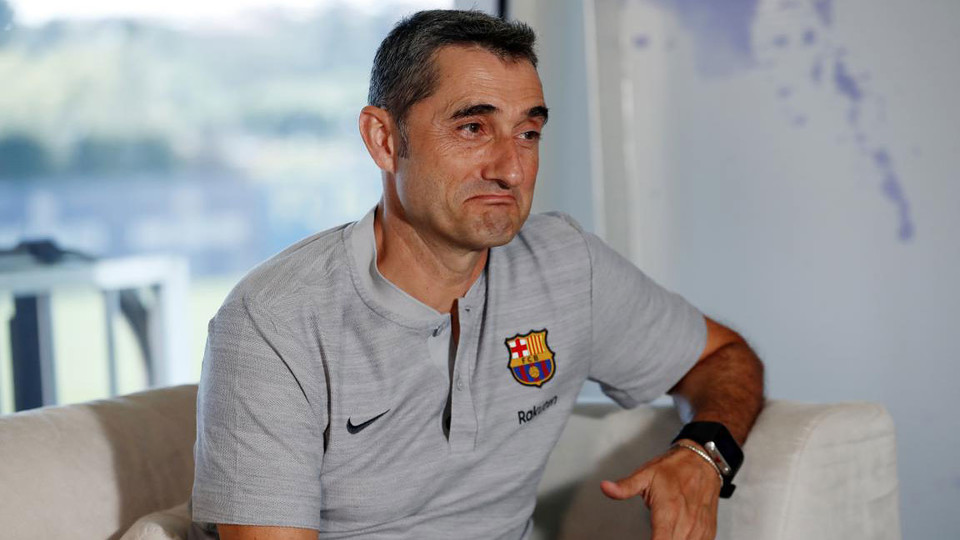 Ernesto Valverde during the interview