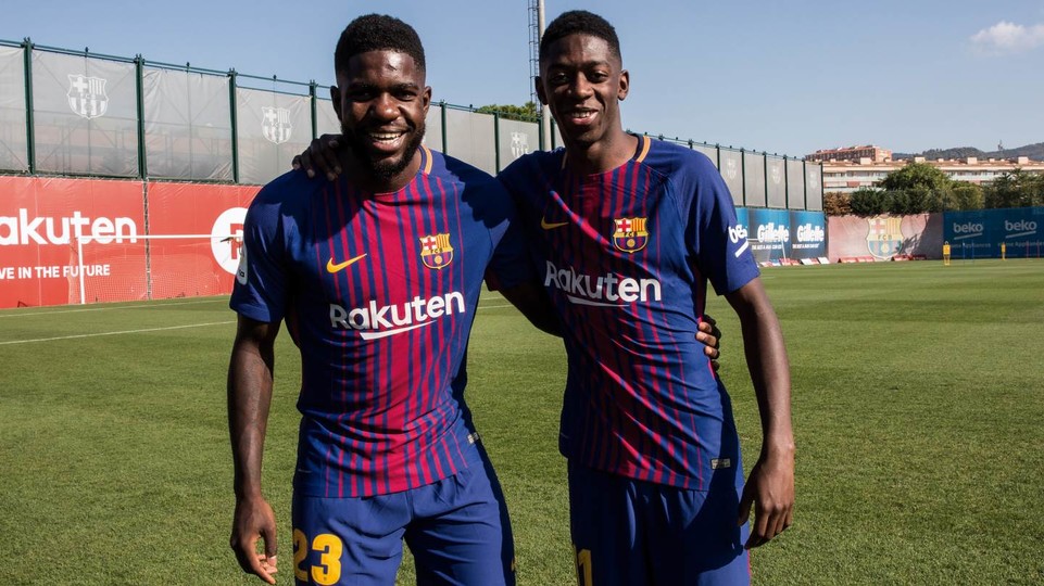Image result for Dembele and umtiti