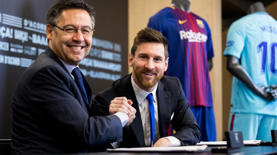 Lionel Messi firma un nuevo contrato hasta 2021 FC Barcelona