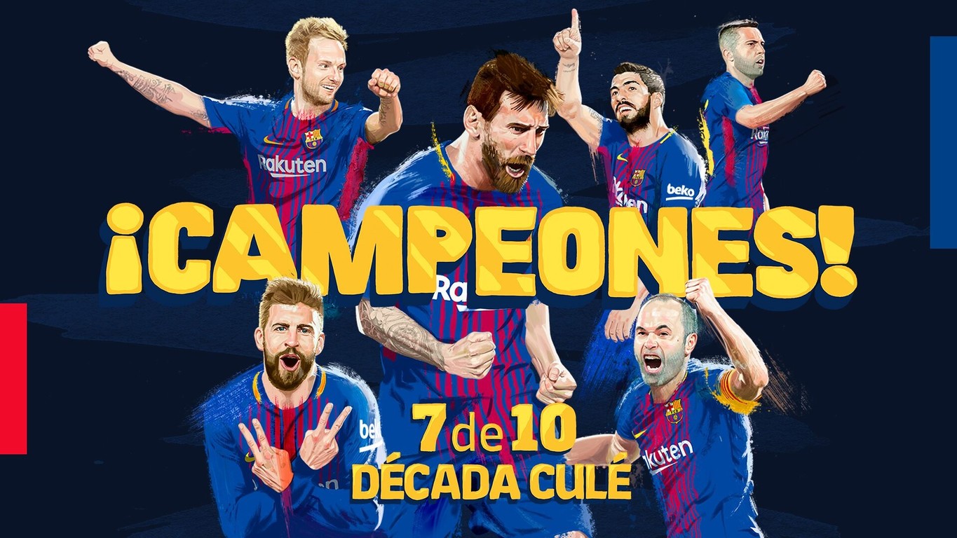 Campeones De La Liga 2017 18 Fc Barcelona Fc Barcelona