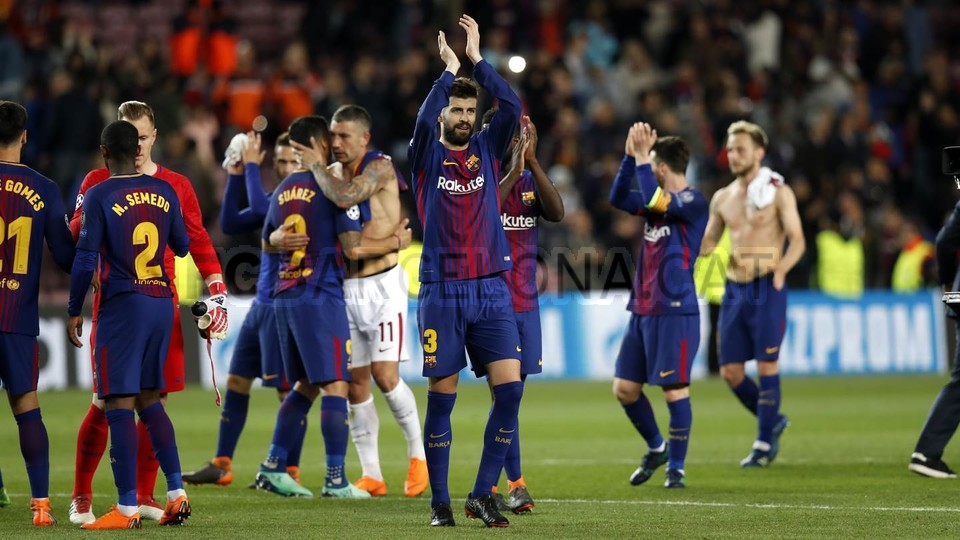 صور مباراة : برشلونة - روما 4-1 ( 04-04-2018 )  76920145