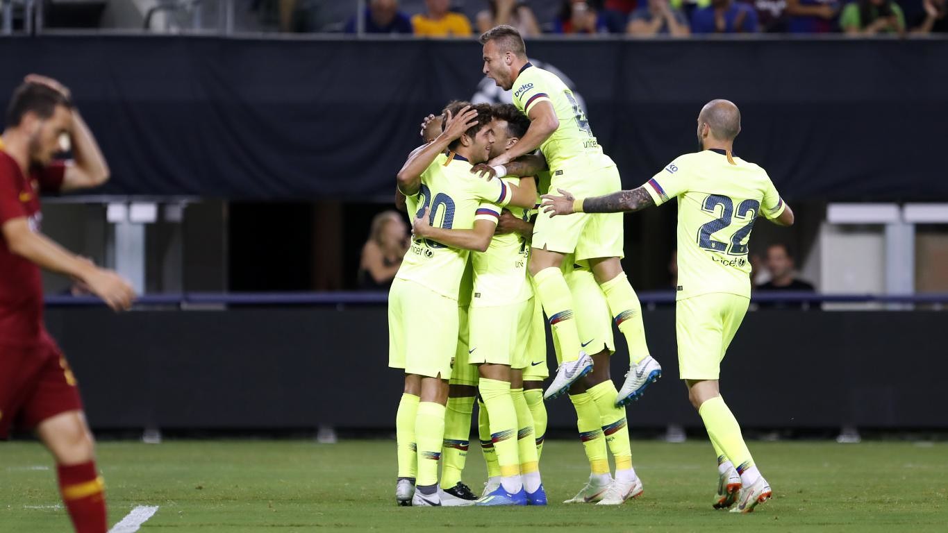 صور مباراة : برشلونة - روما 4-2 ( 01-08-2018 )  95179866